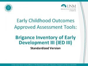 Brigance inventory of early development iii