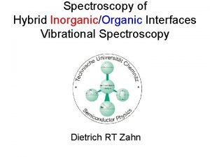 Spectroscopy of Hybrid InorganicOrganic Interfaces Vibrational Spectroscopy Dietrich
