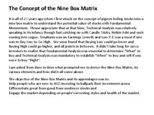 Matrix nine box