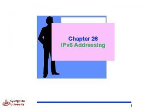 Chapter 26 IPv 6 Addressing Kyung Hee University