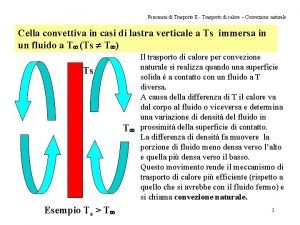 Fenomeni di Trasporto II Trasporto di calore Convezione