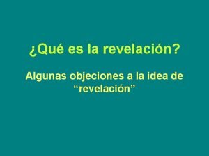 Revelacin