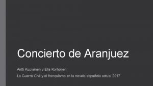 Concierto de Aranjuez Antti Kupiainen y Ella Korhonen