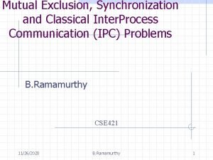 Mutual Exclusion Synchronization and Classical Inter Process Communication