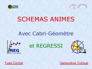 SCHEMAS ANIMES Avec CabriGomtre et REGRESSI Yves Cortial