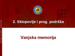 Informatika i raunalstvo strukovne kole 2 Sklopovlje i