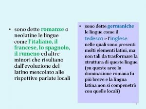 Lingue romanze o neolatine