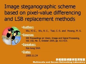 Image steganographic scheme based on pixelvalue differencing and