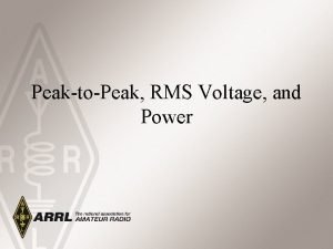 Peak to peak voltage formula