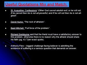 Useful Quotations Mix and Match l St Augustine