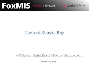 Product management storytelling