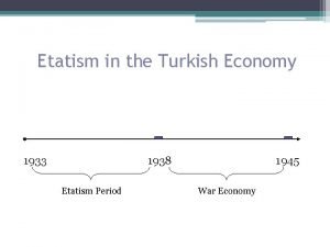 Etatism in the Turkish Economy 1933 1938 Etatism