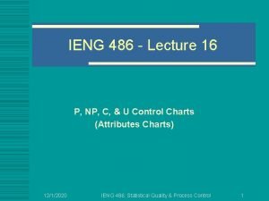 IENG 486 Lecture 16 P NP C U
