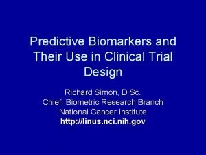 Predictive Biomarkers and Their Use in Clinical Trial