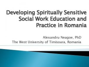 Developing Spiritually Sensitive Social Work Education and Practice