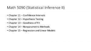 Pivot confidence interval