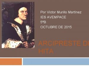 Por Vctor Murillo Martnez IES AVEMPACE 5B OCTUBRE