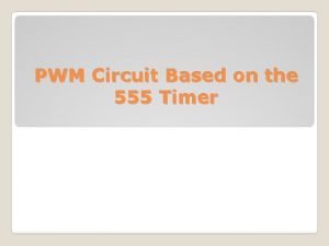 555 timer pwm circuit