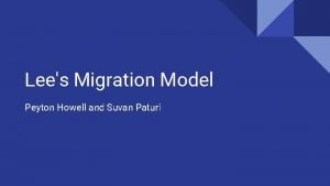 Lees migration model