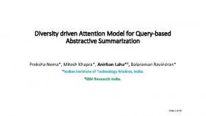 Abstractive summarization Abstractive summarization