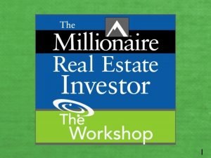 Millionaire real estate investor worksheets