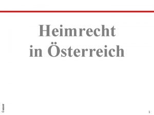 Ganner Heimrecht in sterreich 1 Burgenland q Altenwohn