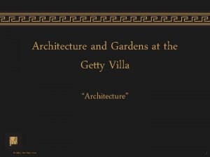 Getty villa garden