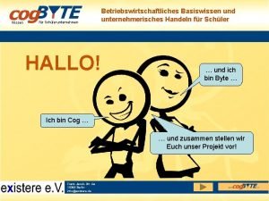 Betriebswirtschaftliches Basiswissen und unternehmerisches Handeln fr Schler HALLO