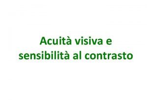 Curva di sensibilità al contrasto