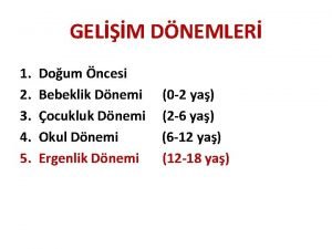 GELM DNEMLER 1 2 3 4 5 Doum