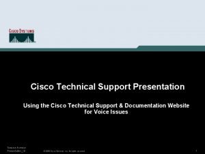 Cisco product support