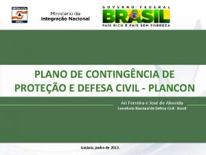 PLANO DE CONTINGNCIA DE PROTEO E DEFESA CIVIL