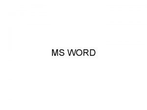 Ms word nedir