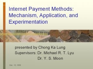 Internet payment mechanism