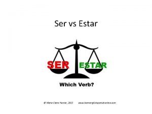 Ser and estar acronyms