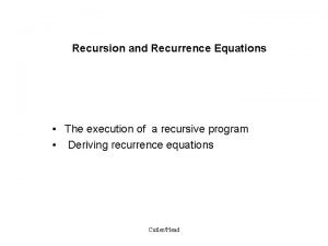 Mathematical analysis of recursive algorithm