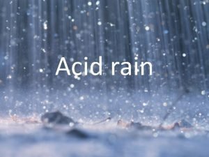 Acid rain chemical reaction
