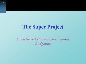 Project cash flow Project cash flow