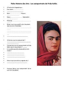 Fiche histoire des arts frida kahlo