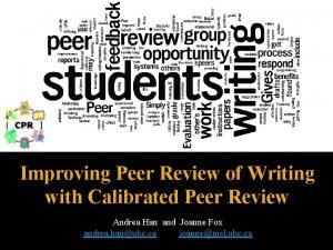Calibrated peer review