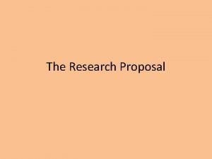 Research report vs research proposal
