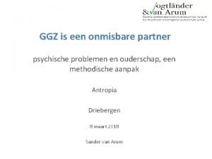 GGZ is een onmisbare partner psychische problemen en