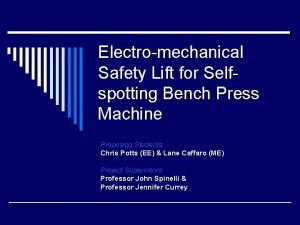 Electromechanical Safety Lift for Selfspotting Bench Press Machine