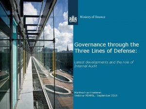 Leveraging coso across the three lines of defense