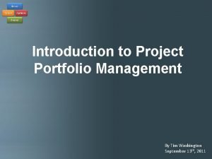 Tim washington's portfolio management blog