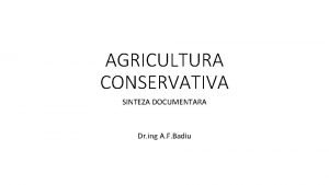 Agricultura conservativa