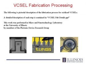 Vcsel fabrication process