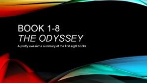 Odyssey book one