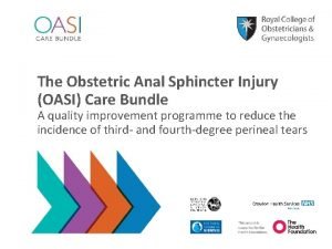 The Obstetric Anal Sphincter Injury OASI Care Bundle