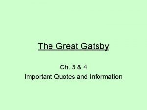 Great gatsby chapter 3 quotes